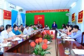 Phó Bí thư thường trưc thị ủy Tạ Thu Thủy  kiểm tra công tác chuẩn bị Đại hội điểm cấp cơ sở tại  Đảng bộ phường An Lộc