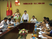 Bí thư Thị ủy Bùi Quốc Bảo làm việc với Đảng ủy phường An Lộc