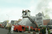 Bình Long diễn tập thực tập phương án chữa cháy và cứu hộ cứu nạn