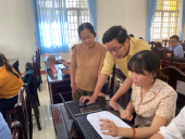 Phú Đức tập huấn phần mềm đánh giá, chấm điểm công nhận “Công dân học tập” năm 2023