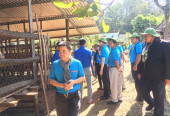 Đoàn cán bộ nước Cộng hòa Nhân dân Campuchia thăm mô hình khởi nghiệp nuôi trồng khép kín của Thanh niên xã Thanh Lương