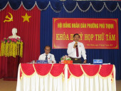Kỳ họp thứ tám HĐND phường Phú Thịnh khoá II, nhiệm kỳ 2016 – 2021