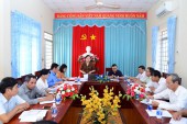 Phó Bí thư Thường trực Thị ủy kiểm tra công tác chuẩn bị Đại hội Đại biểu Đảng bộ xã Thanh Lương lần thứ XII nhiệm kỳ 2020 – 2025