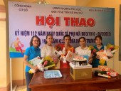 Công đoàn cơ sở - UBND - Hội LHPN phường Phú Đức phối hợp tổ chức hoạt động kỷ niệm Ngày Quốc tế phụ nữ 8/3/2022