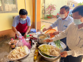 Sổi nổi hội thi “Khi đàn ông vào bếp” xã Thanh Lương