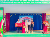 Học sinh trường Mầm non Họa Mi giao lưu trải nghiệm “Em vào lớp Một” tại trường Tiểu học An Lộc A