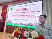Ông Nguyễn Danh Bằng, Phó Chủ tịch UBND xã phát biểu chỉ đạo hội nghị